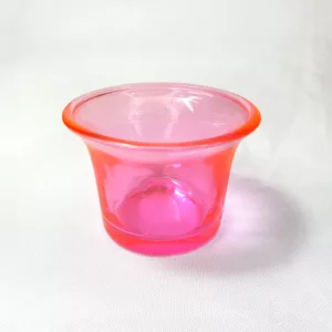 Teelichtglas Pink, 6,5 x 4,5 cm, 10 Stück