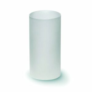 10 Stück Windlichtglas ohne Boden matt / gefrostet, 4,4 x 9 cm