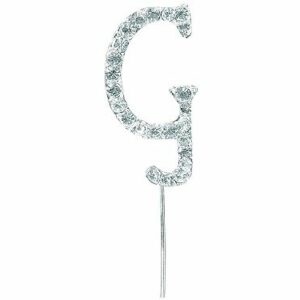 Diamant Buchstabe G Silber, 4,5 cm