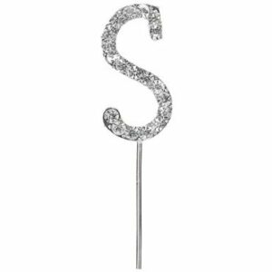 Diamant Buchstabe S Silber, 4,5 cm