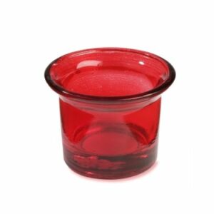 Teelichtglas Rot, 6,5 x 4,5 cm, 10 Stück