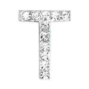 “T” Diamant Buchstabe, silber, 20 mm, 5 Stück