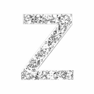 “Z” Diamant Buchstabe, silber, 20 mm, 5 Stück