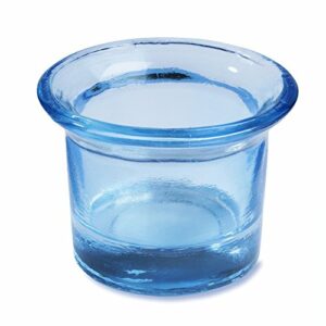 Teelichtglas Hellblau, 6,5 x 4,5 cm, 10 Stück