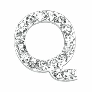 “Q” Diamant Buchstabe, silber, 20 mm, 5 Stück