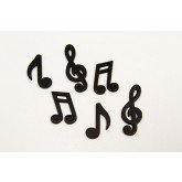 Streudeko Mini Noten & Notenschlüssel in schwarz für Musiker & Musikfans, Inhalt 24 Stück