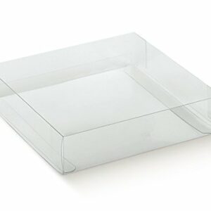 Schachtel quadratisch transparent 19,5 x 14 x 2 cm