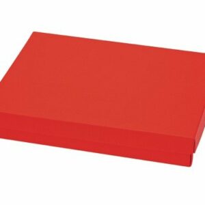 10 Stück Kartonage Rechteck mit Deckel Seta rot, 220 x 160 x 40 mm