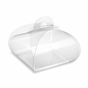 10 Stück PVC-Tortina-Box, transparent, 5,5 x 5,5 x 5 cm