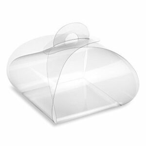 10 Stück PVC-Tortina-Box, transparent, 12 x 12 x 10 cm