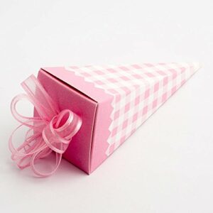 Geschenk-Schachteln rosa-weiß, kegelförmig, 155 mm