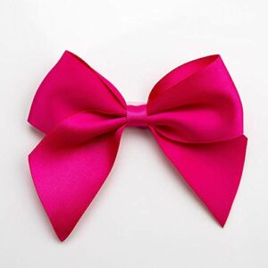 10 cm Groß Satinschleife (Selbstklebend) 6 Stück – Pink