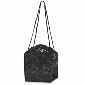 Perlglanzeffekt Flower Bag, schwarz, 18 x 18 x 18 cm, 10 Stück