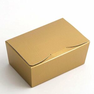 Ballotin Box/Schachtel, Pralinenschachtel, 103 x 67 x 45 mm, Goldfarben, 10 Stück