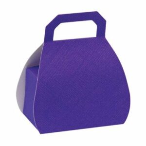 10 Stück Kartonage Tasche Seta purpur, 5,5 x 3,5 x 8 cm