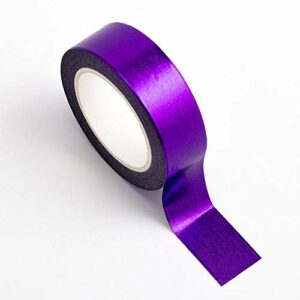 Washi Tape selbstklebend Folie glänzend Lila 15mm x 10m Rolle