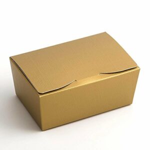 Ballotin Box/Schachtel, Pralinenschachtel, 125 x 80 x 55 mm, Goldfarben, 10 Stück