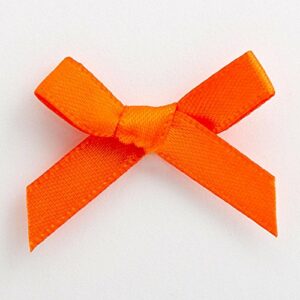 Mini Satinschleife 3cm aus 6mm Band (100 Stück) – Orange