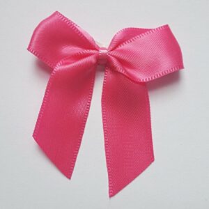 5 cm Satinschleife (Selbstklebend) 12 Stück – Hot Pink
