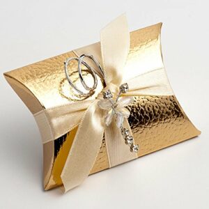 Busta Geschenkboxe, 70 x 70 x 25 mm, goldfarben glänzend, 10 Stück