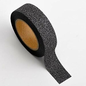 Washi Tape selbstklebend Glitter schwarz 15mm x 10m Rolle