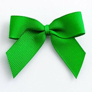5 cm Ripsband Schleifen (Selbstkleben) 12 Stück – Grün