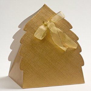 Weihnachtsbaum Box gold 34,5 x 30 x 30 cm