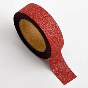 Washi Tape selbstklebend Glitter Rot 15mm x 10m Rolle