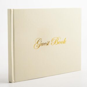 Gästebuch – Elfenbein mit Aufdruck Gold – 60 Seiten