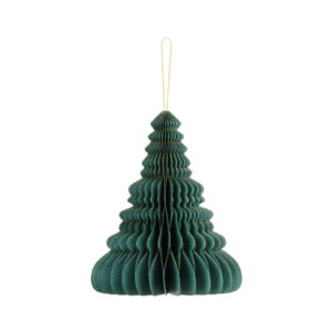 Papierkugel honeycomb Weihnachtsbaum, flaschengrün, 20cm