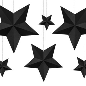 Dekoration Sterne, schwarz (1 VPE / 6 Stk.)