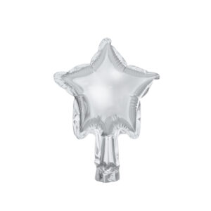 Folienballons Stern, 12cm, silber (1 VPE / 25 Stk.)