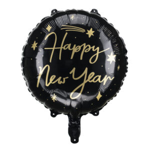 Folienballon Happy New Year, 45 cm, gold