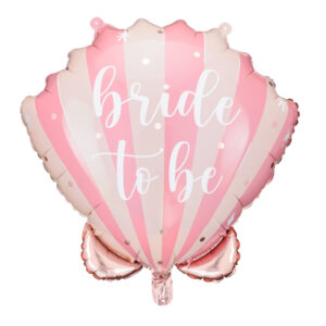 Folienballon Muschel Bride to be, 52×50 cm, Mix