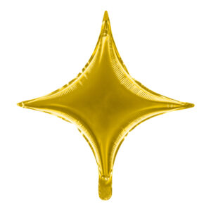 Folienballon 4 Spitzen Stern, 45 cm, Gold
