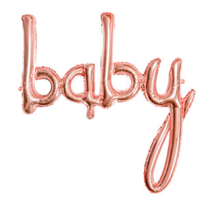 Folienballon Baby, roségold, 73,5×75,5cm