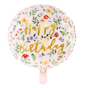 Folienballon Happy Birthday, 45cm, hellrosa