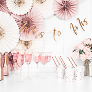 Banner Miss to Mrs, roségold, 18x76cm