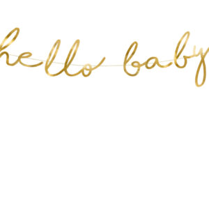 Banner Little Star – Hallo Baby, gold, 18x70cm