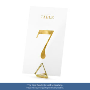 Transparente Tischnummern, gold, 7x12cm (1 VPE / 20 Stk.)