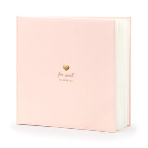 Gästebuch For sweet memories, 20,5×20,5cm, puderrosa, 22 Blatt