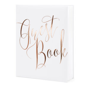 Gästebuch Guest book, 20×24,5cm, weiß, 22 Blatt