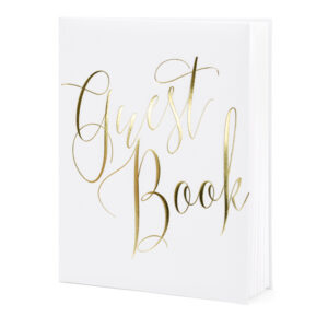 Gästebuch Guest book, 20×24,5cm, weiß, 22 Blatt