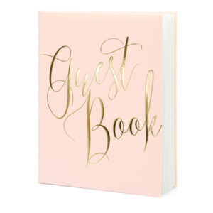 Gästebuch Guest book, 20×24,5cm, puderrosa, 22 Blatt