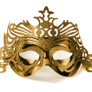 Maske Party mit Ornament, gold