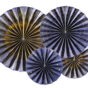Dekorative Rosetten, marineblau (1 VPE / 4 Stk.)