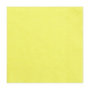 Dreilagige Handtücher, gelb, 33x33cm (1 VPE / 20 Stk.)