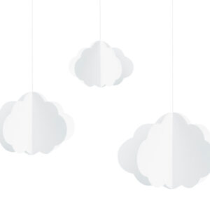 Wolken-Anhänger, weiß, 17-28cm (1 VPE / 3 Stk.)